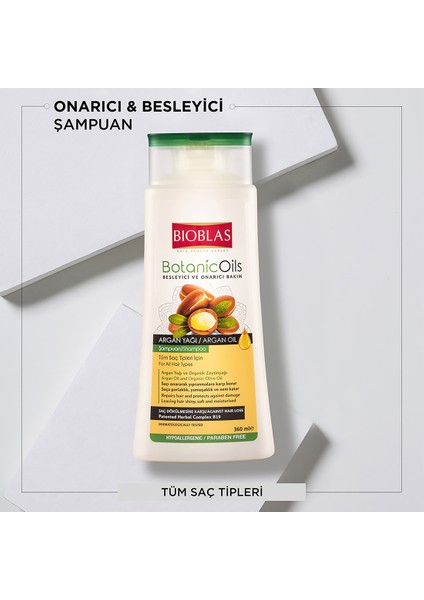 Botanic Oils Argan Yağı Şampuan 360 ml Onarıcı Parabensiz fiyatları