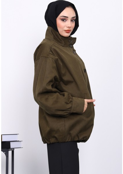 Haki Pileli Astarlı Gabardin Ceket fırsatları