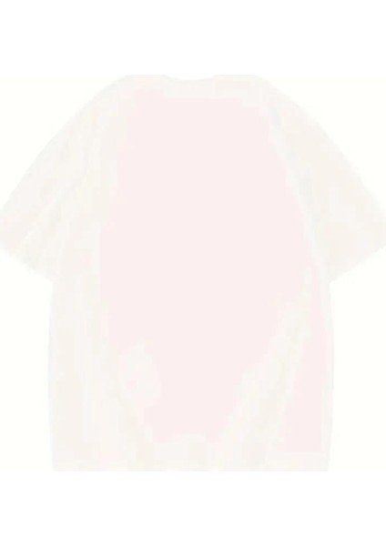 Thousand Ön Arka Baskılı Oversize Bisiklet Yaka T-Shirt - Beyaz modelleri