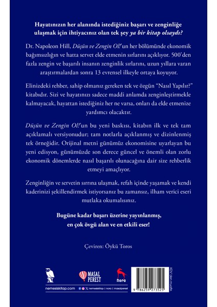 Düşün ve Zengin Ol! - Napoleon Hill - Ross Cornwell modelleri