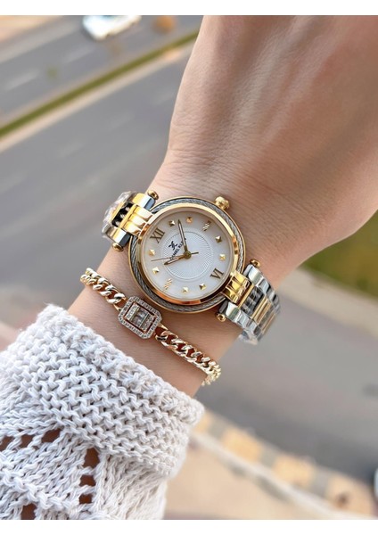 Çelik Kordonlu 2 Yıl Garantili 3 Atm Suya Dayanıklı Kadın Kol Saati+Bileklik BD.10070.3 fiyatları