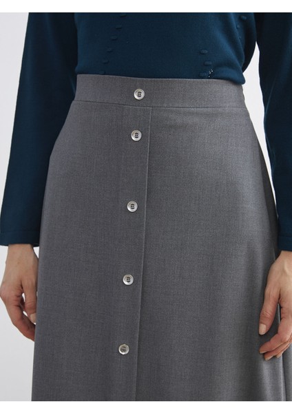 Yeni Sezon Düğme Detaylı A Kesim Etek modelleri