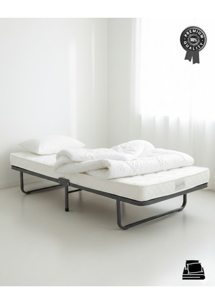 Dormela Katlanır Ortopedik Üst Kalite Sünger Yatak 090X190 cm (Yer Yatağı, Misafir Yatağı, Kamp Yatağı)