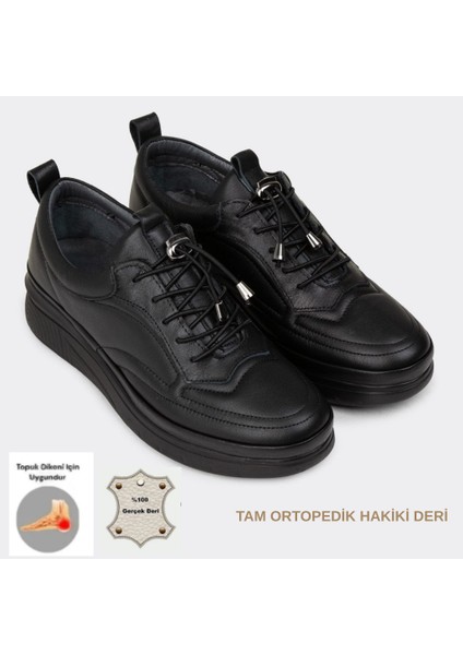 Kadın Hakiki Deri Topuk Dikenine Uygun Rahat Yürüyüş Ayakkabısı