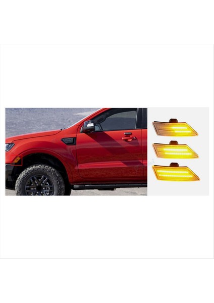 Araç Sıralı Karıştırıcı Dinamik LED Işaretçi Işık Ön Tampon Turn Sinyal Ford Ranger 2019-2020 Için Çamurluk Lambası (Yurt Dışından) modelleri