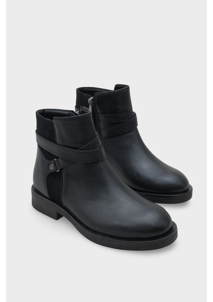 Tory Yandan Fermuarlı Kadın Bot