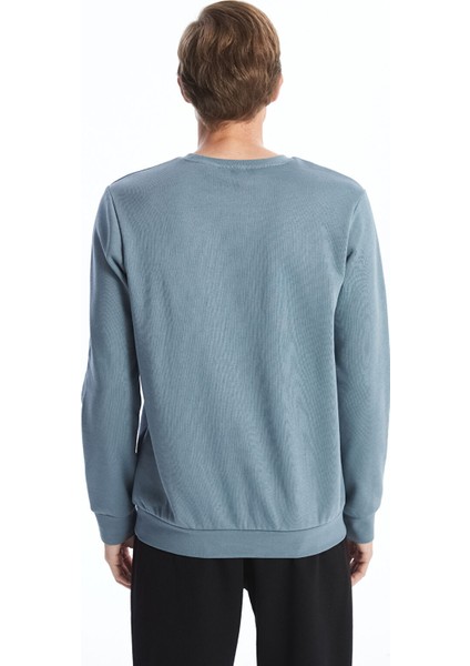 Yeni Sezon Bisiklet Yaka Uzun Kollu Erkek Kalın Sweatshirt fırsatları