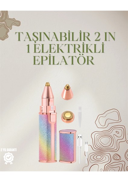 Mini Elektrikli Epilatör Cihazı – USB Şarjlı, Acısız Yüz ve Kaş Bakım Aleti