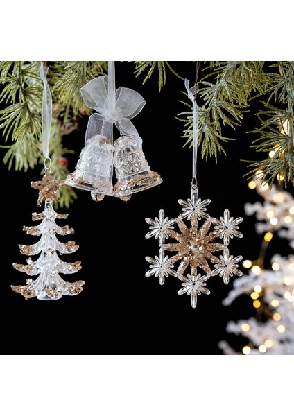 Noel Ağacı Süsleme Kolye Ucu Akrilik Kolye Seti 3 Parça (Yurt Dışından)
