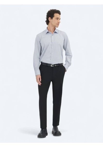 Gri Regular Fit Dokuma Klasik Pamuk Karışımlı Gömlek modelleri