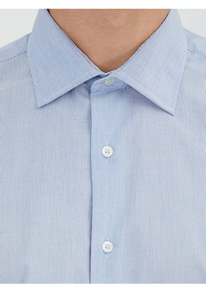 Lacivert Regular Fit Dokuma Klasik Pamuk Karışımlı Gömlek fırsatları