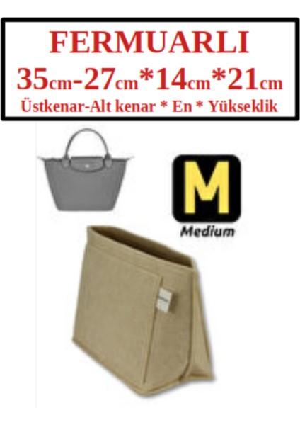 Zipterra MB-Kadın Çanta Içi Organizer-Longch. Çantaya Uygun