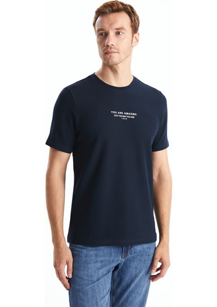 Yeni Sezon Bisiklet Yaka Kısa Kollu Baskılı Erkek Tişört