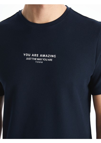 Yeni Sezon Bisiklet Yaka Kısa Kollu Baskılı Erkek Tişört modelleri