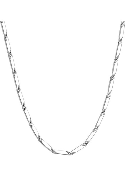 Erkekler Için Modaya Uygun Hip-Hop Köprücük Kemiği Zinciri, Titanyum Çelik Kazak Zinciri, Gerdanlık (50 Cm) (Yurt Dışından)