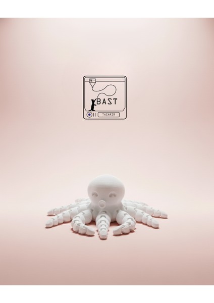 Bast Tasarım 3D Yazıcı Hareketli Eklemli Ahtapot Oyuncak Figür