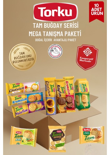 Tam Buğday Serisi Mega Tanışma Paketi 10 Adet Ürün