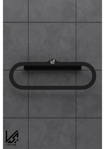 Loop Serisi Minimalist Tasarım Siyah Banyo Havluluk fırsatları