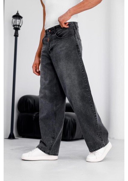 Puertas Erkek Yüksek Bel Balon Baggy Fit Bol Kesim Kot Pantolon modelleri