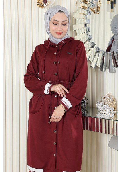 Kapşonlu Ribanalı Takım Bordo MSW19196-2 fiyatları