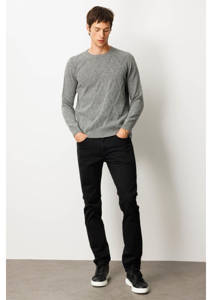 Erkek Sıfır Yaka Hasır Örgü Baklava Yürütmeli Yün Kazak Y.füme indirimleri