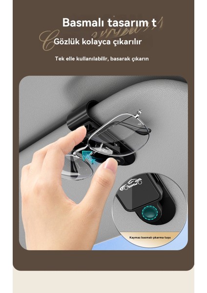Yeni Araba Gözlük Klibi Araba Güneş Gözlüğü Gözlük Klibi Depolama Çok Fonksiyonlu Güneş Gözlüğü (Yurt Dışından) indirimleri