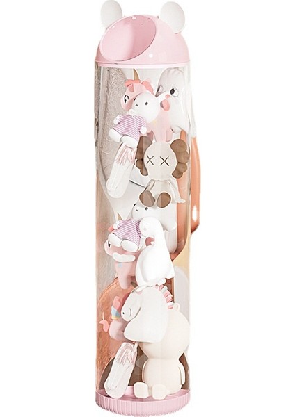 Yükseltilmiş Peluş Bebek Depolama Kovası Bebek Depolama Sepeti Bebek Çocuk Oyuncak Depolama Tüpü (Yurt Dışından)