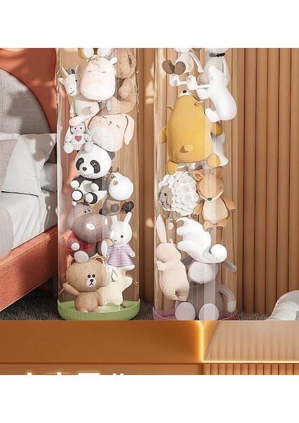 Yükseltilmiş Peluş Bebek Depolama Kovası Bebek Depolama Sepeti Bebek Çocuk Oyuncak Depolama Tüpü (Yurt Dışından) indirimleri