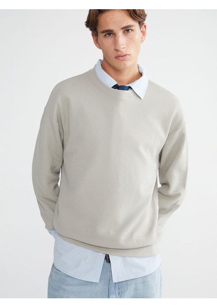 Yeni Sezon Bisiklet Yaka Erkek Sweatshirt