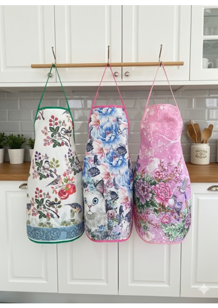 3'lü Avantajlı Mutfak Önlüğü Sıvı Geçirmez Dijital Baskılı Önlük fiyatları