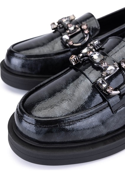 Kadın Hakiki Deri Gri Loafer Ayakkabı 488 9000 Bn Ayk SK25-26 Grı Laos Rgn fırsatları