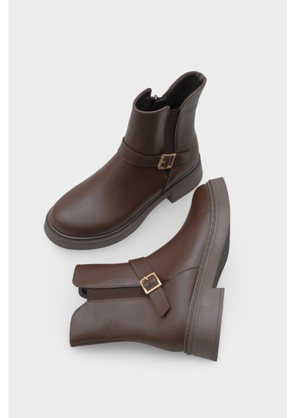 Daria Yandan Fermuarlı Tokalı Lastikli Kadın Bot indirimleri