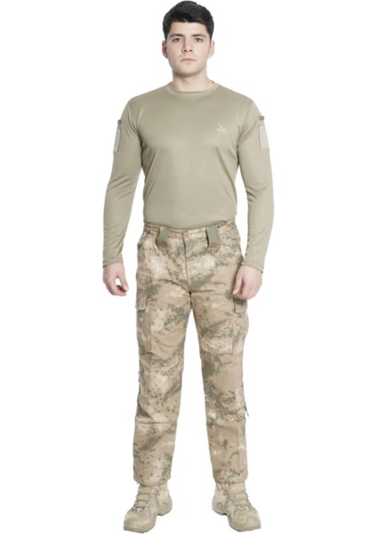 Jandarma Kamuflaj Cırtlı Pantalon