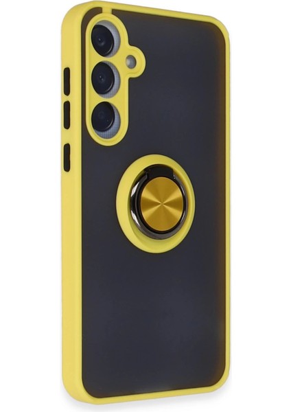 Newface Samsung Galaxy A55 5g Kılıf Montreal Yüzüklü Silikon Kapak - Sarı fiyatları
