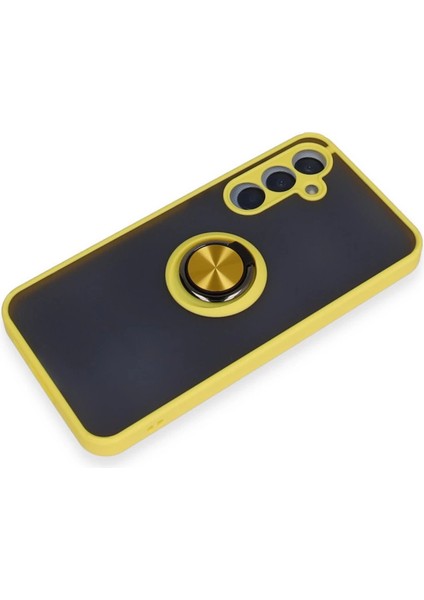 Newface Samsung Galaxy A55 5g Kılıf Montreal Yüzüklü Silikon Kapak - Sarı fırsatları