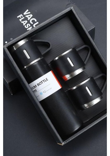 Üç Kapaklı Vacuum Flask Paslanmaz Çelik Termos 500 ml modelleri