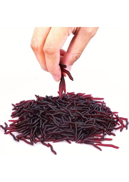 150 Adet Plastik Kokusuz Premium Gerçekçi Kırmızı Toprak Solucanı Balıkçılık Yemi fiyatları