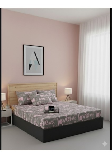 Çiftkişilik Battal Boy Çarşaf Takımı Love 180X200 fiyatları
