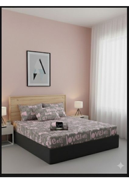 Çiftkişilik Battal Boy Çarşaf Takımı Love 180X200 modelleri