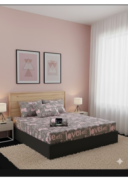 Çiftkişilik Battal Boy Çarşaf Takımı Love 180X200 fırsatları