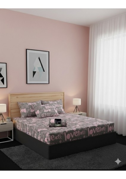 Çiftkişilik Battal Boy Çarşaf Takımı Love 180X200 indirimleri