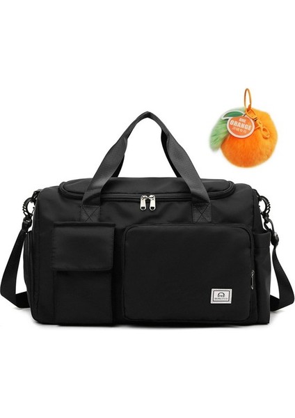 Ong Orange Bölmeli Spor Çanta - Siyah (Yurt Dışından)