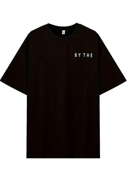 Kadınlar Için Geniş Kesim Tişört - Kısa Kollu, Bol Kesim, Manzaralı Okyanus Baskı, Günlük Yazlık Üst, Siyah- Siyah fiyatları