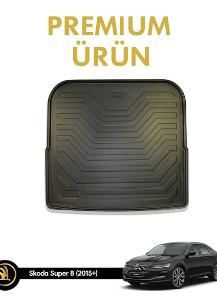 Skoda Superb 2008–2024 Uyumlu 3D Bagaj Havuzu Premium