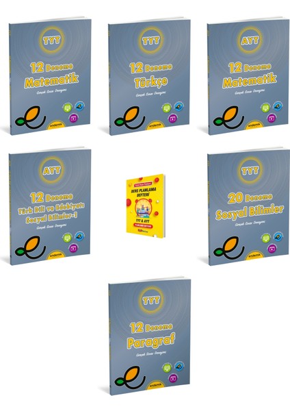 Endemik Tyt - Ayt Eşit Ağırlık 6lı Deneme Seti ve Planlama Defteri