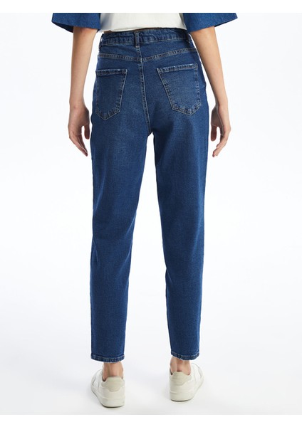 Yeni Sezon Yüksek Bel Slim Mom Kadın Jean Pantolon fırsatları