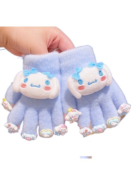 Çocuklar Için Sonbahar-Kış Manikür Rüzgar Geçirmez Isıtmalı Parmaklı Eldiven (Yurt Dışından)