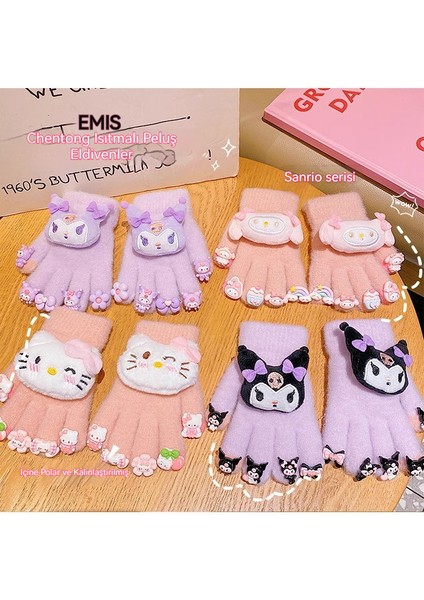 Çocuklar Için Sonbahar-Kış Manikür Rüzgar Geçirmez Isıtmalı Parmaklı Eldiven (Yurt Dışından) modelleri