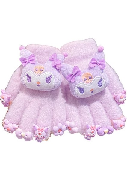 Çocuklar Için Sonbahar-Kış Manikür Rüzgar Geçirmez Isıtmalı Parmaklı Eldiven (Yurt Dışından)