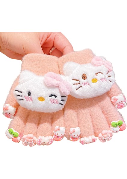 Çocuklar Için Sonbahar-Kış Manikür Rüzgar Geçirmez Isıtmalı Parmaklı Eldiven (Yurt Dışından)